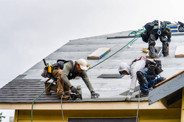 Professional Roofing technician working in Suamico, WI